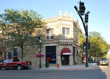 Eski Batı Kasabası Sheridan, Wyoming 'deki tarihi bina.