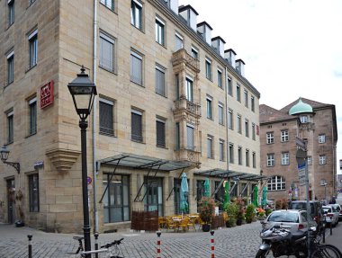 Nuremberg, Franconia, Bavyera 'daki Steet Sahnesi