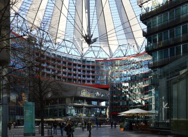 Modern Roof at the Square Potsdamer Platz in Berlin, the Capital City of Germany