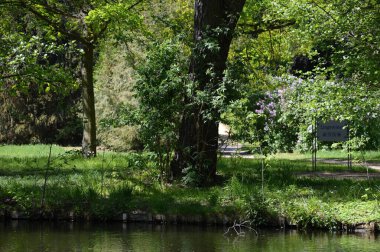 Spring in the Park at the Historical Castle Charlottenburg in Berlin, the Capital City of Germany