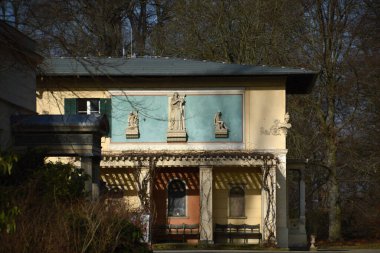 Historical Castle in spring in the Neighborhood Glienicke, Zehlendorf in Berlin, the Capital City of Germany