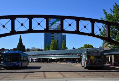 Bus Terminal in Downtown Eugene, Oregon