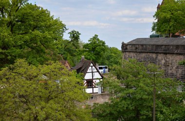 Nuremberg, Franconia, Bavyera 'daki Tarihi Kale