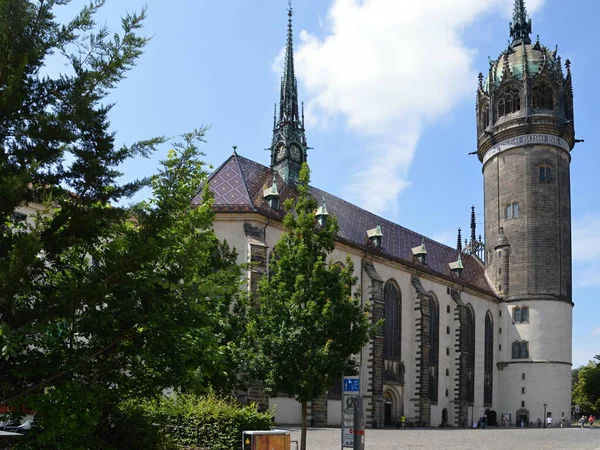 Historical Castle and Church in the Old Town of Wittenberg, Saxony - Anhalt