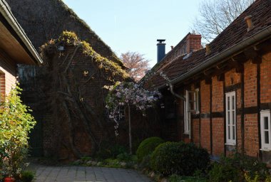 Historical Building in the Village Ahlden at the River Aller, Lower Saxony