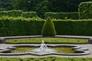 Fountain in the Historical Castle and Park Herrenhaeuser Gaerten in Hannover, the Capital City of Germany