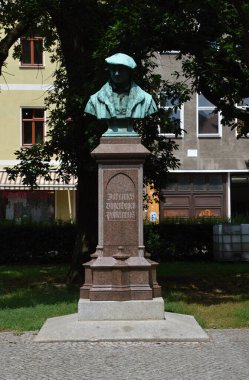 Statue in the Old Town of Wittenberg, Saxony - Anhalt