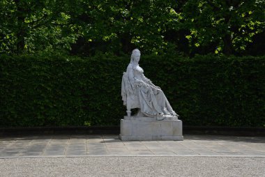 Statue in Castle and Park Herrenhaeuser Gaerten in Hannover, the Capital City of Lower Saxony