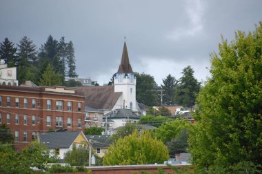 Historical Buildings in the Old Town of Astoria, Oregon