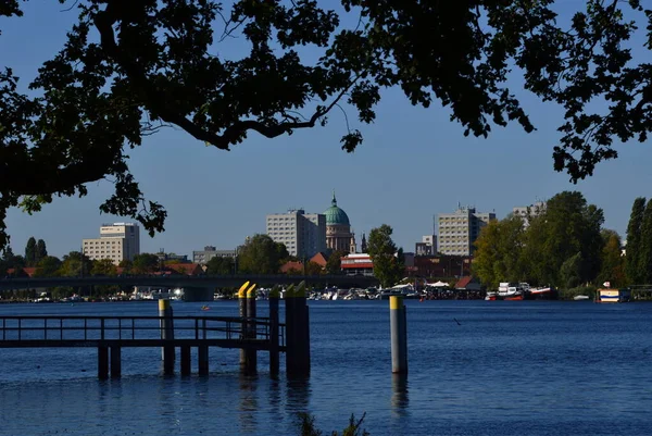 Brandenburg Başkenti Portsdam Daki Havel Nehri Panorama — Stok fotoğraf