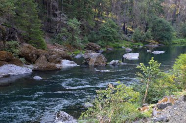 Landscape at the Umpqua River in the Cascade Range, Oregon