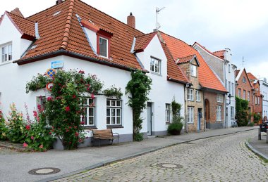 Eski Hanse Town Luebeck 'teki tarihi binalar, Holstein - Holstein