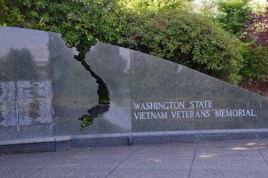 Washington 'un başkenti Olympia' daki Eyalet Başkentinde Vietnam Gazileri Anıtı