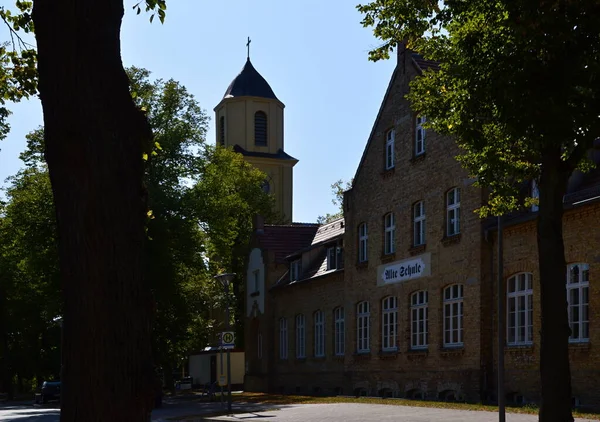 Köy Halbe Deki Tarih Okulu Aşağı Saksonya — Stok fotoğraf