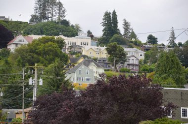 Historical Buildings in the Old Town of Astoria, Oregon