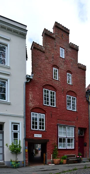 Historisches Gebäude Der Alten Hansestadt Lübeck Schleswig Holstein — Stockfoto