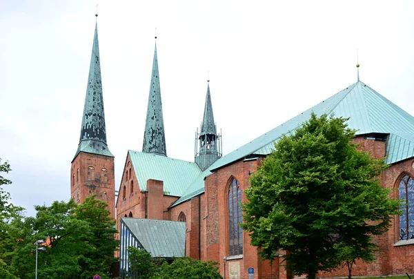 Historical Church Old Hanse Town Luebeck Schleswig Holstein — Stock Photo, Image