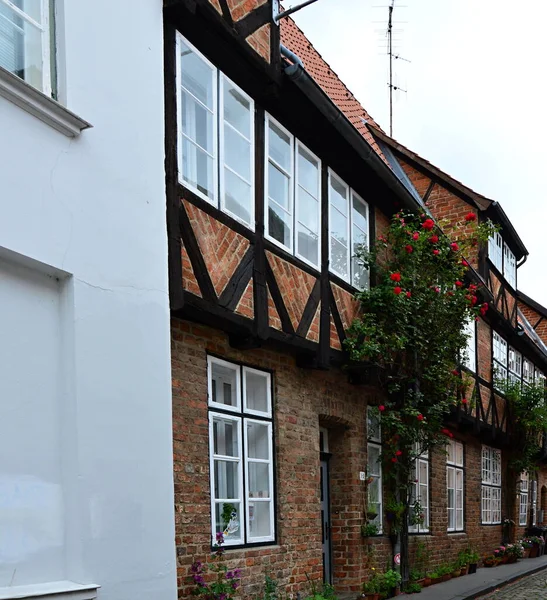 Bâtiment Historique Dans Vieille Ville Hanse Luebeck Schleswig Holstein — Photo