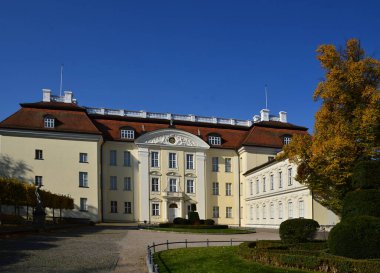 Historical Castle in Autumn in the Neighborhood Koepenick in Berlin, the Capital City of Germany clipart