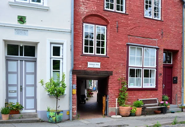Historiska Byggnader Gamla Hansastaden Luebeck Schleswig Holstein — Stockfoto