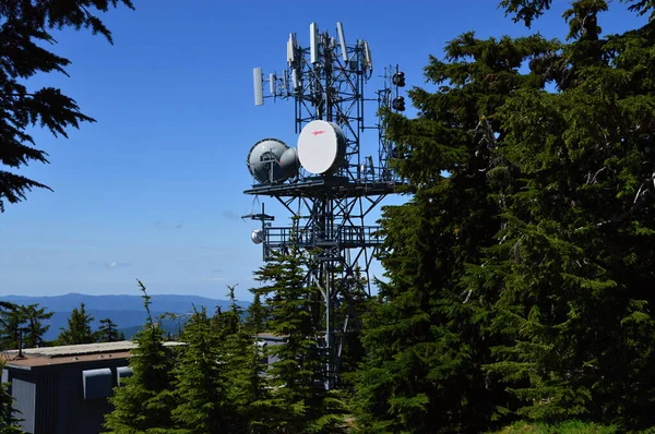 Antena Hoře Kápě Sopka Kaskádovém Pohoří Oregon — Stock fotografie