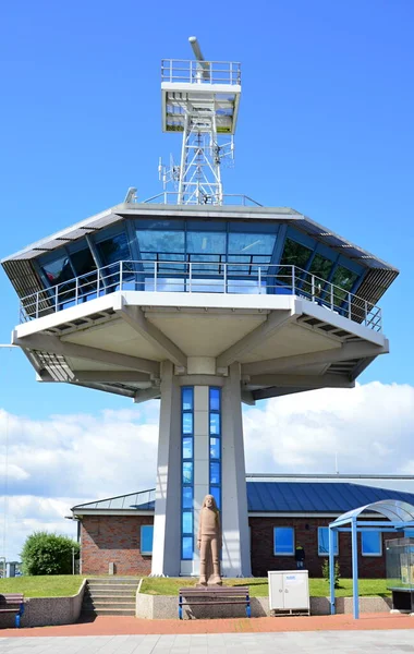 Wieża Nad Bałtykiem Mieście Travemuende Szlezwik Holsztyn — Zdjęcie stockowe