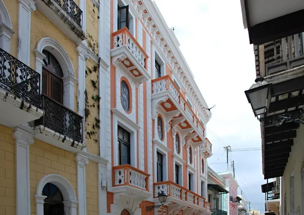 Bâtiments Historiques Dans Vieille Ville San Juan Capitale Porto Rico — Photo