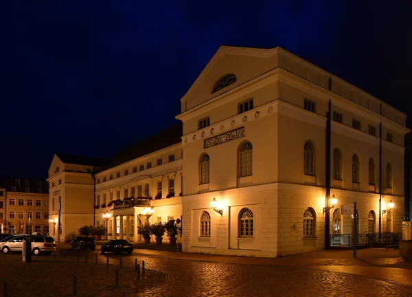 Marktplatz Der Nacht Der Alten Hansestadt Wismar Mecklenburg Vorpommern — Stockfoto