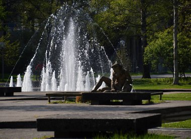 Baden 'in başkenti Stuttgart' taki Park Wuerttemberg