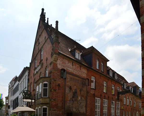Ιστορικό Κτίριο Στην Παλιά Πόλη Του Oldenburg Κάτω Σαξονία — Φωτογραφία Αρχείου