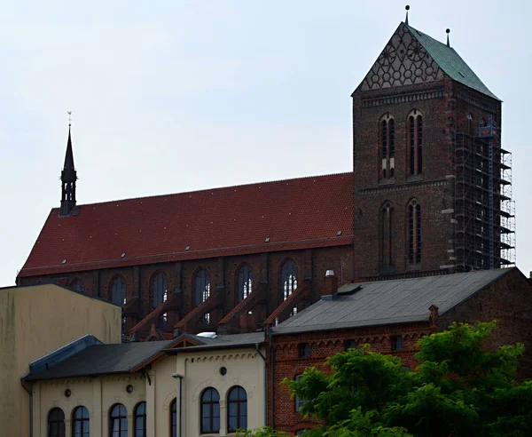 Cathédrale Historique Dans Vieille Ville Hanse Wismar Mecklembourg Vorpommern — Photo