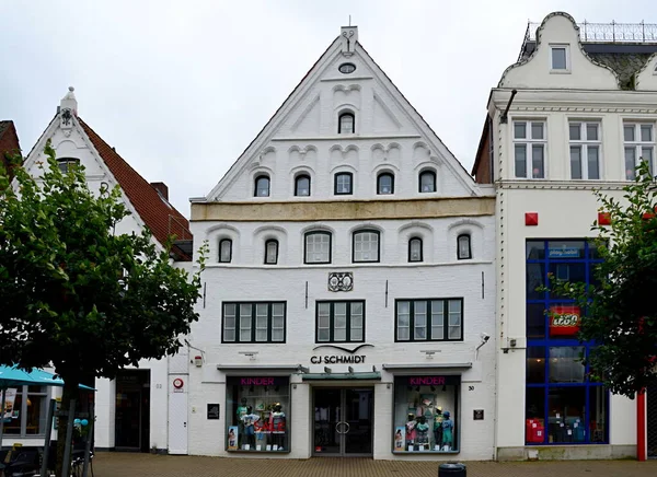 Edifícios Históricos Cidade Husum Mar Norte Schleswig Holstein — Fotografia de Stock