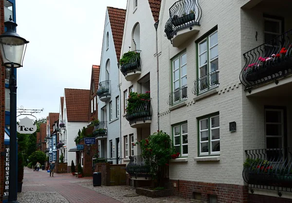 Historiska Byggnader Husum Vid Nordsjön Schleswig Holstein — Stockfoto