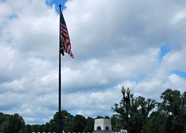 Прапор Національній Алеї Вашингтоні Столиці Сполучених Штатів — стокове фото