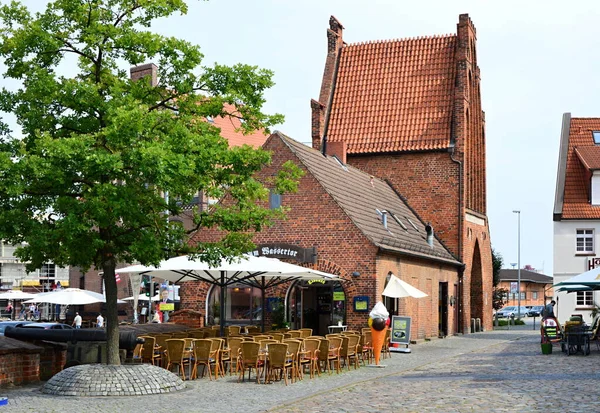 Ιστορικό Κτίριο Στην Παλιά Πόλη Hanse Wismar Schleswig Holstein — Φωτογραφία Αρχείου