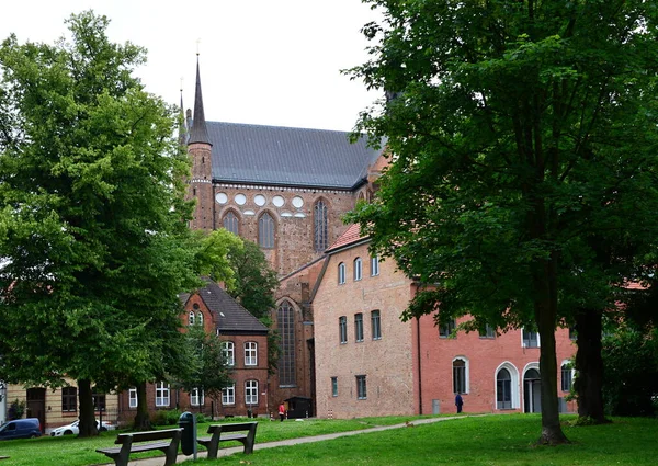 Chiesa Storica Nel Centro Storico Hanse Wismar Sul Mar Baltico — Foto Stock
