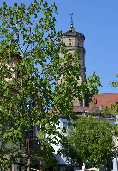 Ιστορικό Κτίριο Στην Παλιά Πόλη Της Στουτγάρδης Την Πρωτεύουσα Της — Φωτογραφία Αρχείου