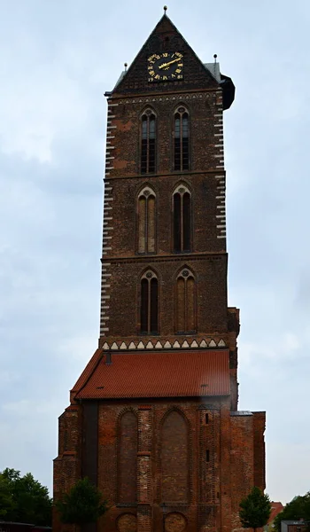 Historical Church Old Hanse Town Wismar Mecklenburg Vorpommern — стокове фото