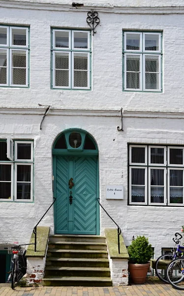 Historisk Byggnad Husums Gamla Stad Vid Nordsjön Schleswig Holstein — Stockfoto