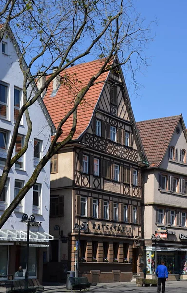 Edifícios Históricos Bairro Cannstatt Ruim Stuttgart Capital Baden Wuerttemberg — Fotografia de Stock