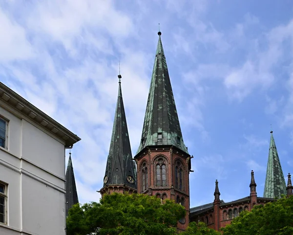 ザクセン州オルデンブルク旧市街の歴史的教会 — ストック写真