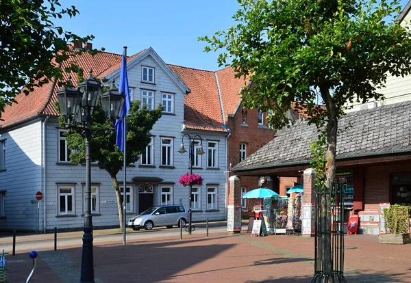 Πλατεία Στο Δημαρχείο Της Πόλης Walsrode Κάτω Σαξονία — Φωτογραφία Αρχείου