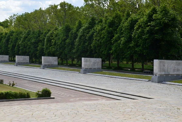 Memorial Guerra Soviética Parque Bairro Treptow Berlim Capital Alemanha — Fotografia de Stock