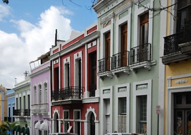 Porto Riko 'nun başkenti San Juan' ın Eski Kasabasındaki Tarihi Binalar