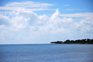 Florida Keys 'deki Denizaşırı Otoyolda Panorama