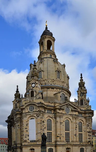 Zabytkowa Katedra Starym Mieście Dreźnie Stolicy Saksonii — Zdjęcie stockowe