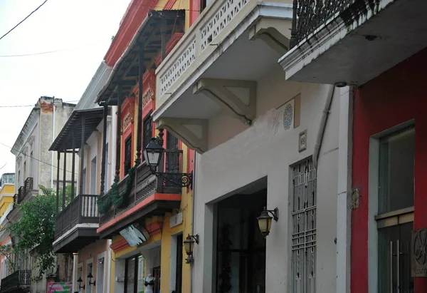Edifício Histórico Cidade Velha San Juan Capital Porto Rico — Fotografia de Stock