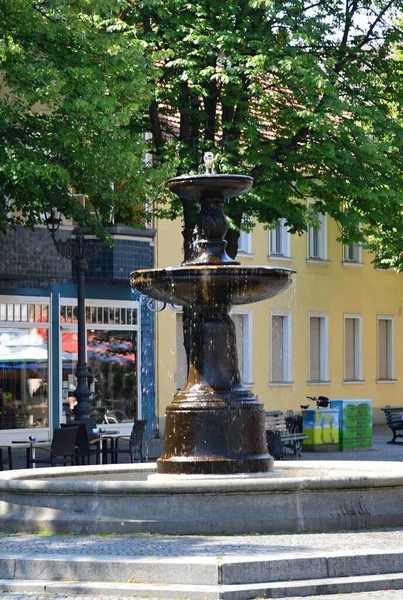 Fontana Nel Centro Storico Tegel Berlino Capitale Della Germania — Foto Stock