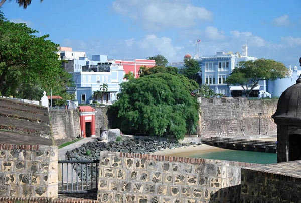 Історична Стіна Ворота Старому Місті Сан Хуан Столиці Пуерто Рико — стокове фото