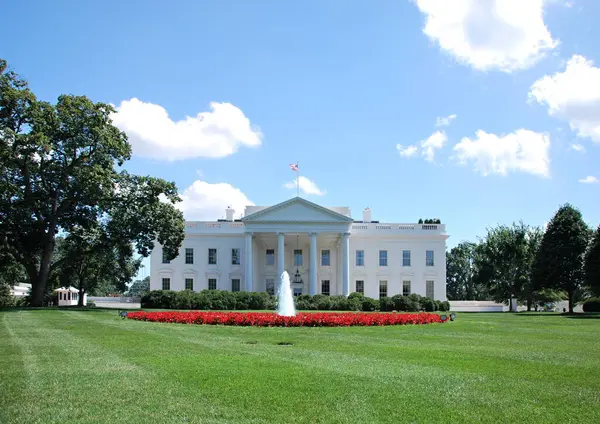 Biały Dom Waszyngtonie Stolicy Stanów Zjednoczonych — Zdjęcie stockowe